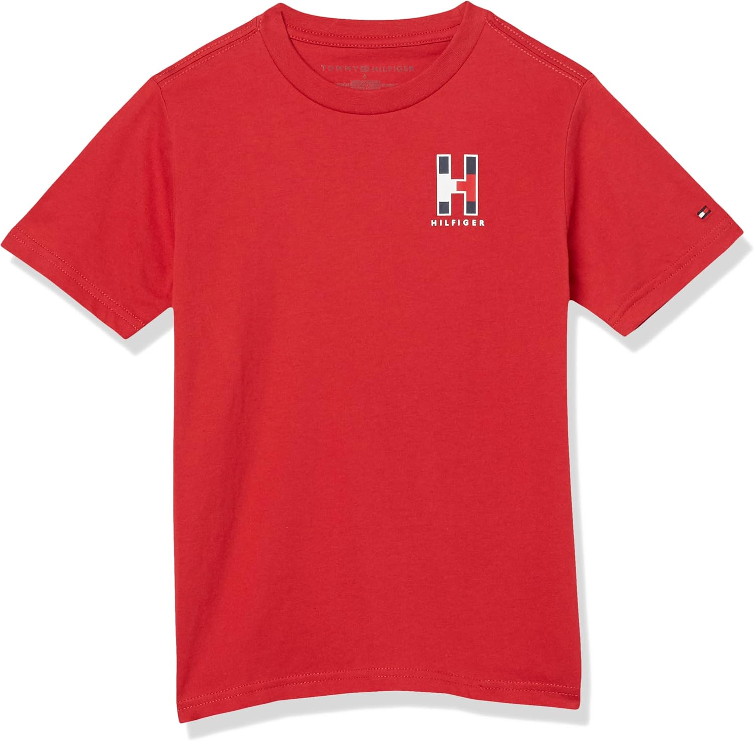 Tommy Hilfiger Boys' Short Sleeve Solid Matt Crew Neck T-Shirt, Soft, Comfortable, Relaxed Fit